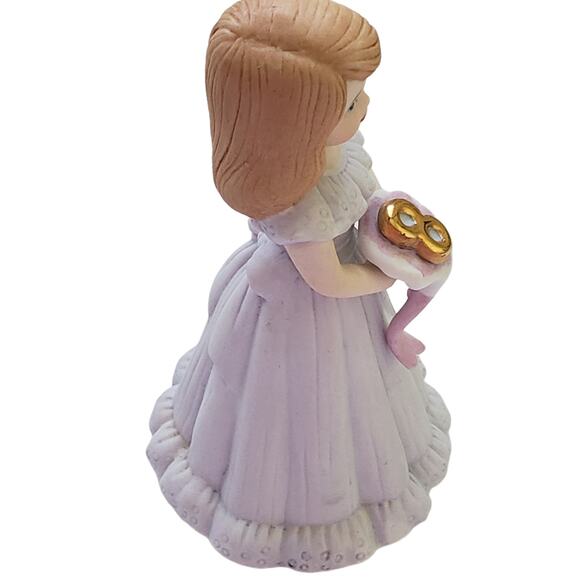 2 For $5 Sale Vintage Enesco Growing Up Birthday Girls Brunette Age 8 1982 - Picture 3 of 6
